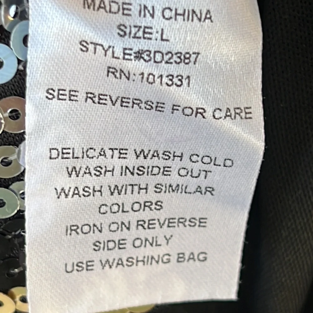 SEQUINED LONG SLEEVE MINI DRESS NWT - Picture 7 of 7